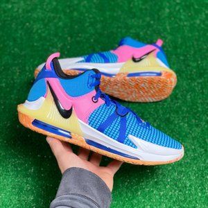 Nike Lebron Witness 7 Low Mens Basketball Shoes Blue DM1123-400 NEW Multi Sz